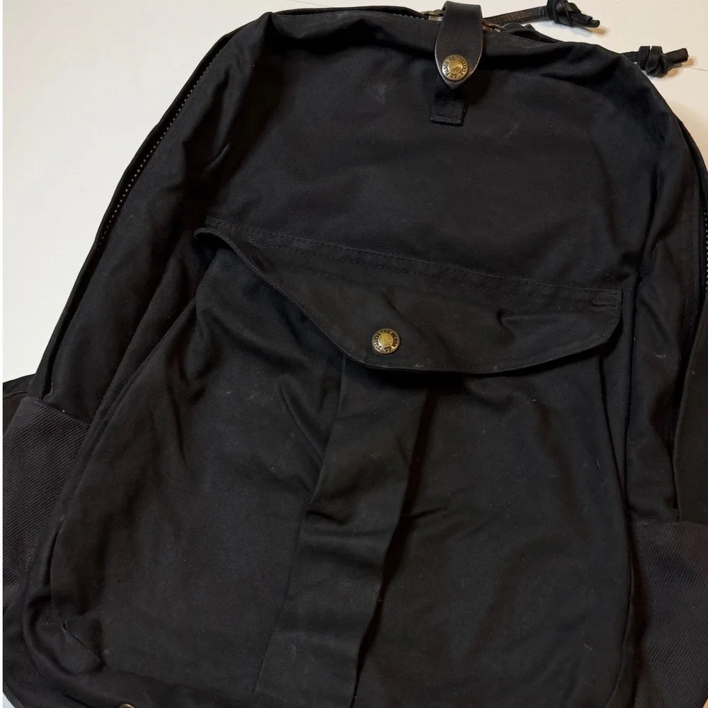 Vintage Filson Journeyman Backpack BLK Tin Cloth Canvas Laptop USA Made Bag Rare